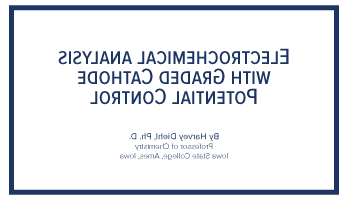 Electrochemical Analysis with Grade Cathode Potential Control, Technical Library, GFS Chemicals